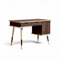 Wooden study desk with drawers and storage cabinet 120 x 60 x 75cm